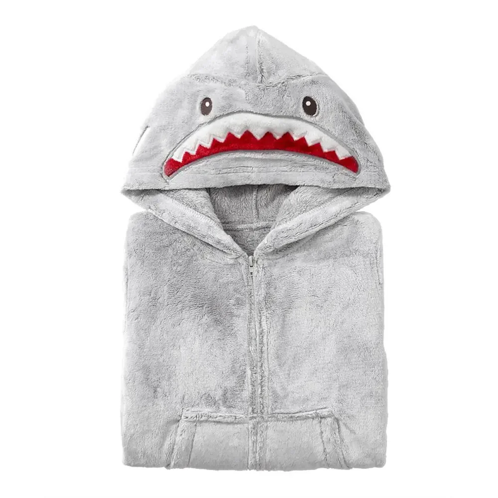 Pottery Barn Kids Shark Hooded Fleece Sleeper Costume Size Toddler 4-6